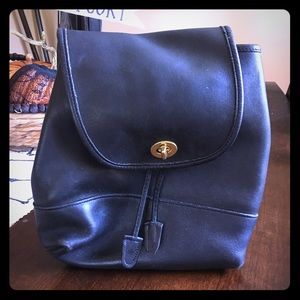 Vintage coach black mini backpack!
