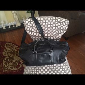 Coach Black Leather Duffle Bag