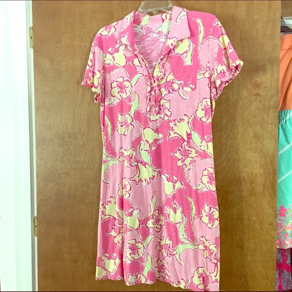 Lilly Pulitzer Hotty Pink Lilly Print Dress