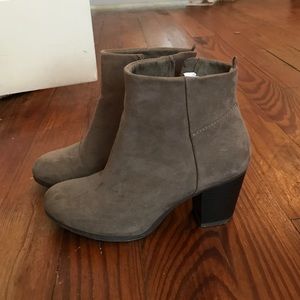 Tan suede booties. Size 6