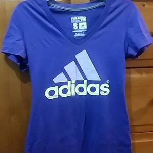 Purple Adidas feel good t-shirt