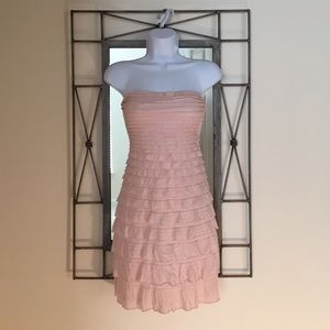 Express Ruffled Pale Pink Dress