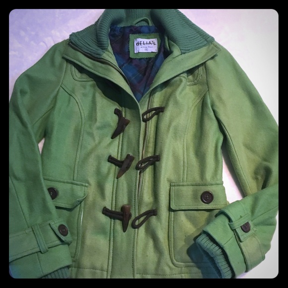 Delias green jacket with cool details
