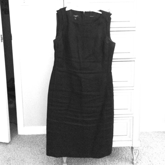 Black linen dress