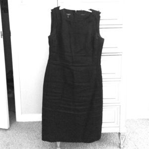 Black linen dress