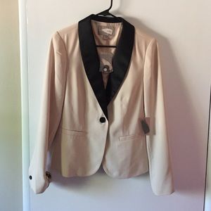 Brand NWT Blazer! Blush pink/black trim