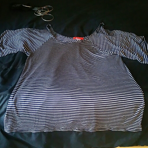 Blue and White Striped Top!