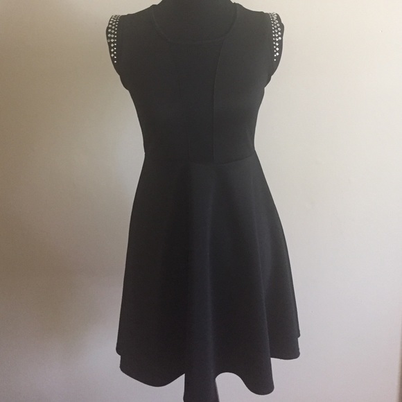 Black Dress With Mesh Paneling