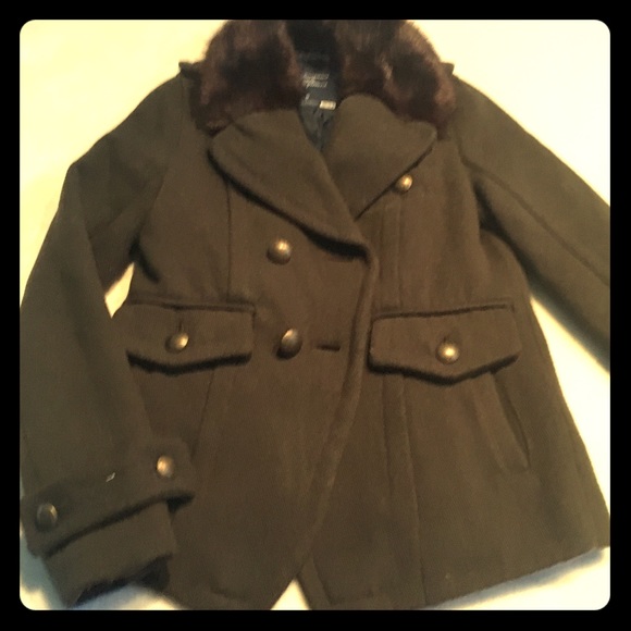 American eagle fur collar jacket
