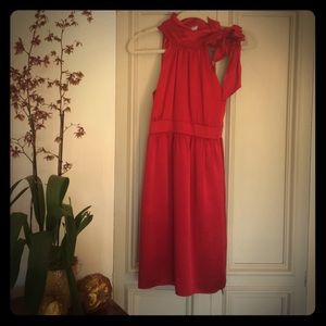 Red silk cocktail dress, prefect for xmas!