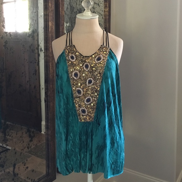 Anthropologie beaded tank