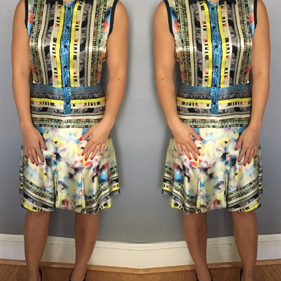 NWT Yigal Azrouël Silk Printed dress