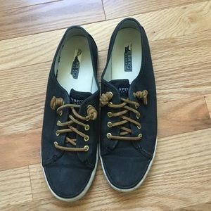 Navy Sperry topsider sneakers
