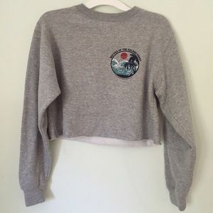 brandy cropped sweatshirt