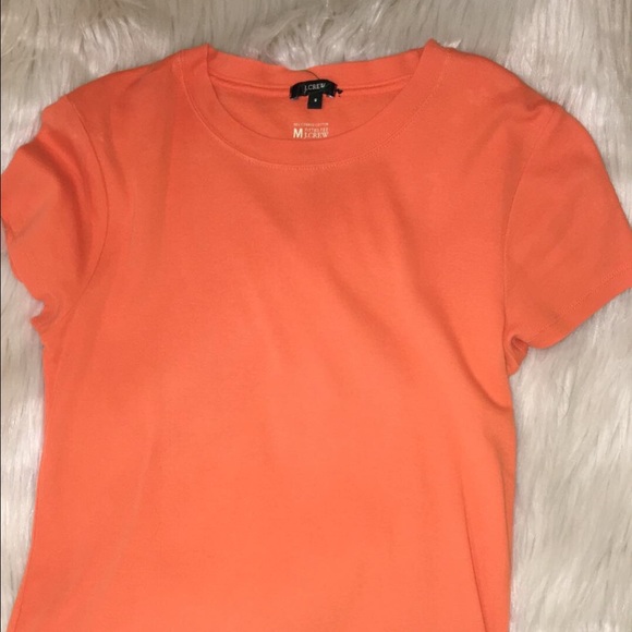 Orange crew neck tee from J. Crew
