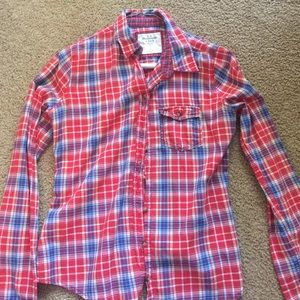 Abercrombie & Fitch Plaid button-down shirt small