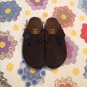 Mocha Suede Boston Birkenstocks