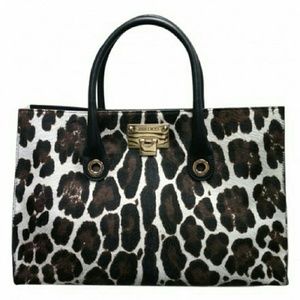 Jimmy Choo Riley Leopard Pony Bag