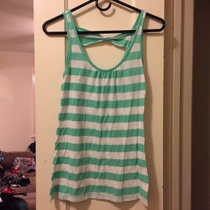 MUST SELL Striped Tank Top with Bow Back