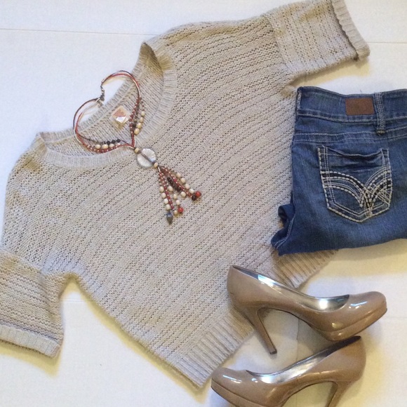 Mossimo Supply Co. Sweaters - DONATING SOON Beige Short Sleeve Sweater