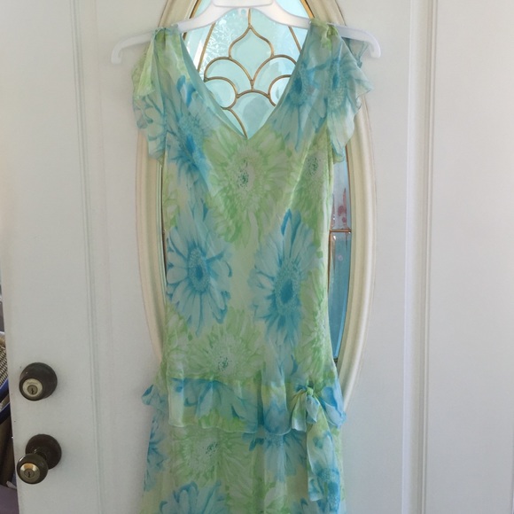 Jonathan Martin Drip Waist Dress 8P - Picture 3 of 4
