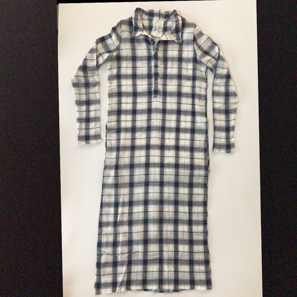 Blue Plaid Long Tunic - Picture 3 of 4