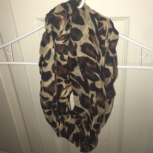 Leopard print infinite scarf