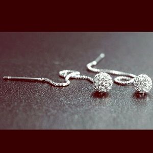 18K White Gold-Plated Earrings Swarovski Elements