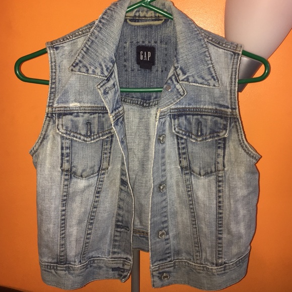 Gap Denim Distress Vest