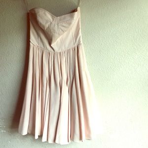 Rebecca Taylor-peachy cream Strapless dress