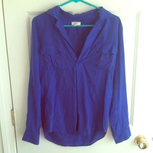 Lands End Canvas Silk Blouse