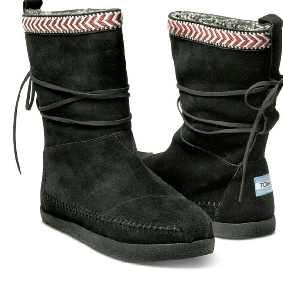 TOMS Shoes - TOMS Black Suede Boots