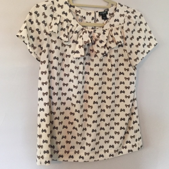 Jcrew "bow" top size 2
