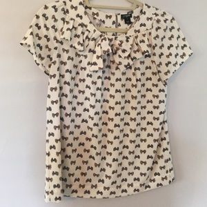 Jcrew "bow" top size 2