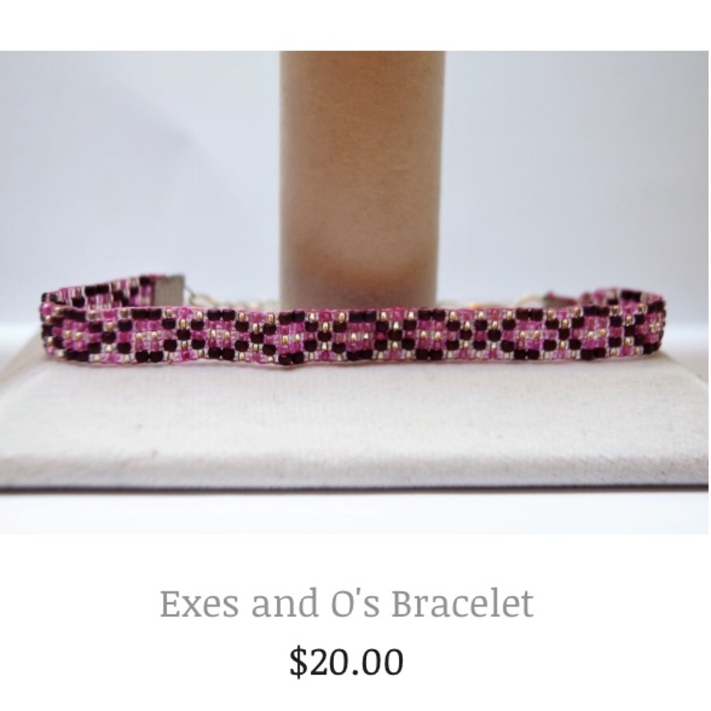 Pink Exes and O's Purple Bracelet