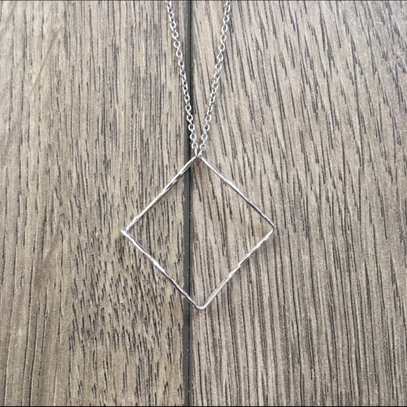 Silver Square Necklace