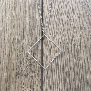 Silver Square Necklace