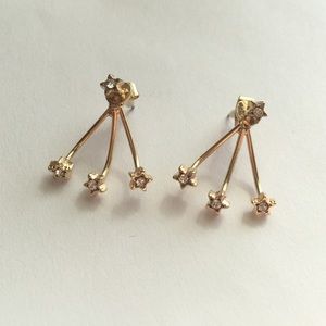 Nasty Gal Star Pave Jacket Earrings