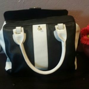 Betsey Johnson Black & White Satchel