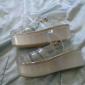 Jelly glitter platforms