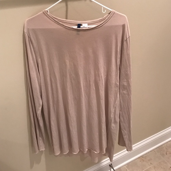 H&M tan long sleeve long tee shirt