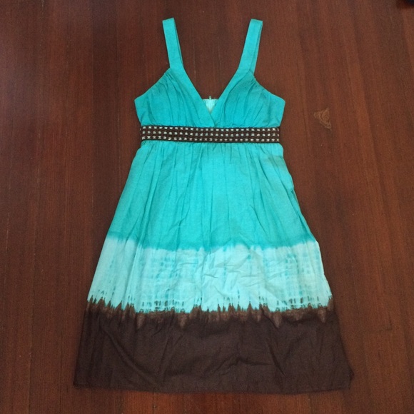 Turquoise Dip Dye Sundress