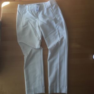 Cream ankle length pants