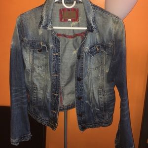 River Island Denim Distress Jacket