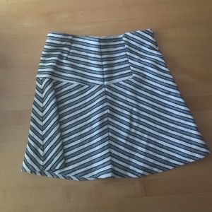 Black and cream strip skirt