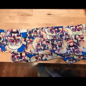 Lularoe Skull leggings OS NWT