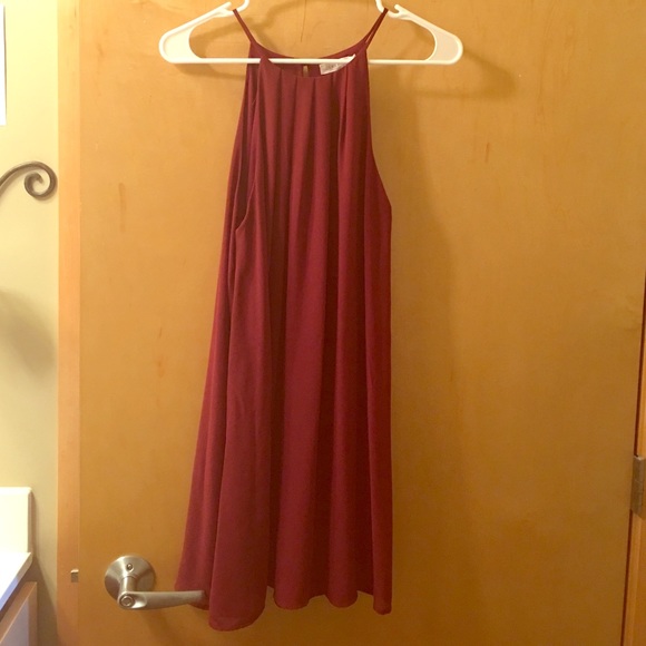 Lush Flowy Maroon Dress!