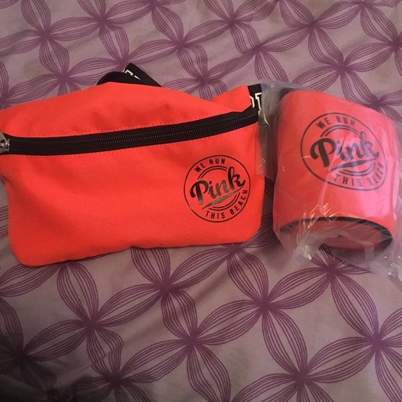 Victoria Secret Fannypack and beer koozie