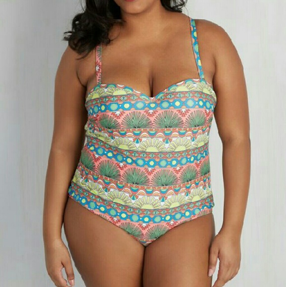NWT MODCLOTH 4X One Piece Swimsuit