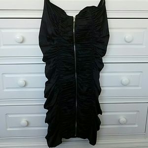 Betsey johnson silk strapless dress